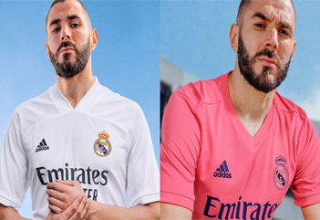 Real Madrid football shirts 2020-21